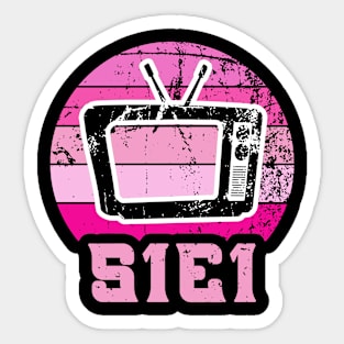 Pink Retro Sticker